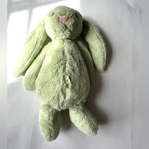 RARE Jellycat Kiwi Light Green Bashful Bunny Retired 12”